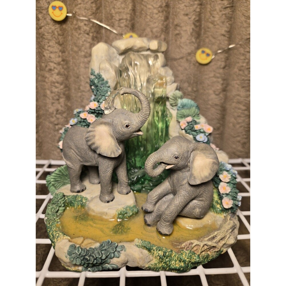 Elephant Playground by Lenox 2000 Porcelain With Real Looking Water